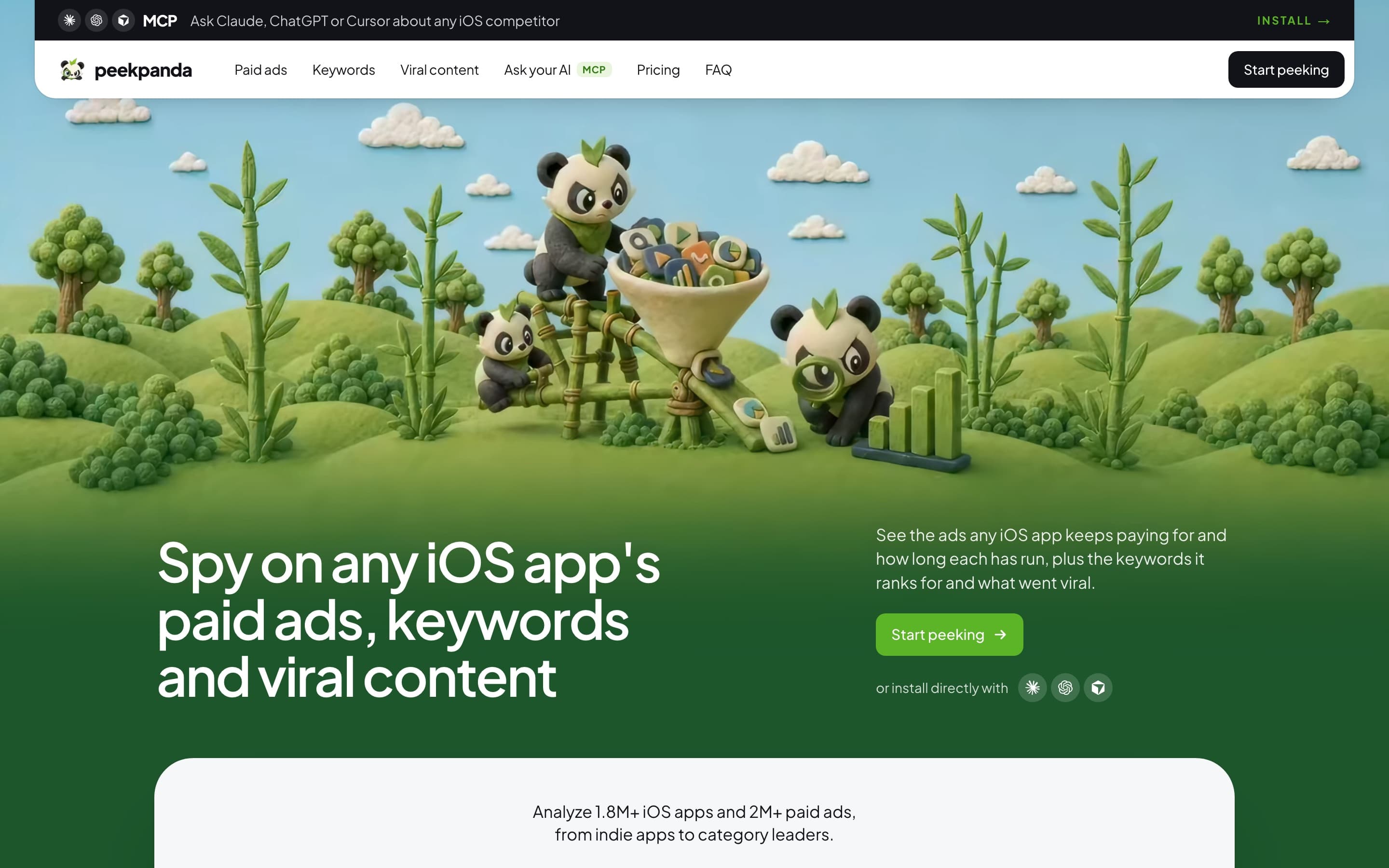 Productscherm van PeekPanda