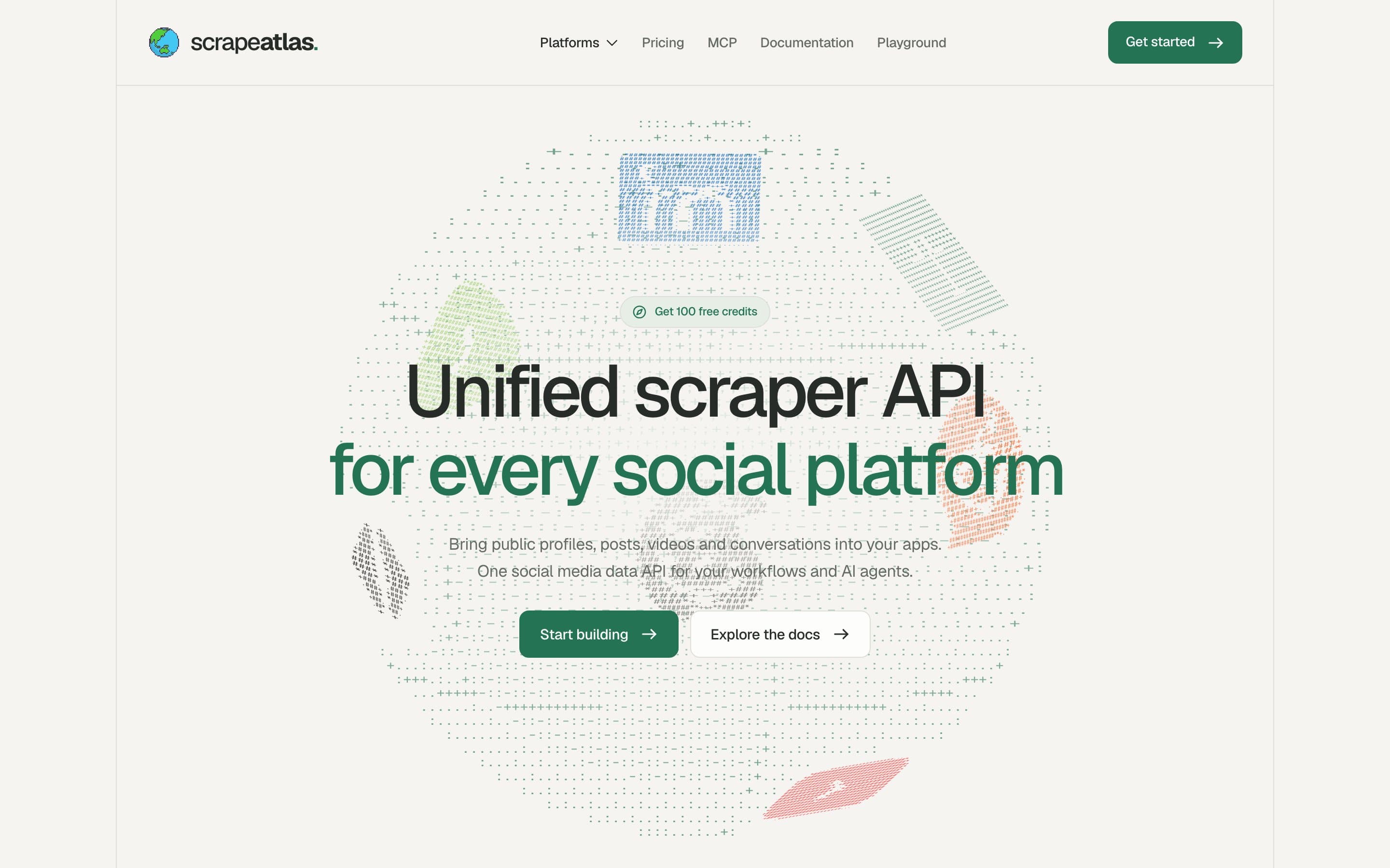 Productscherm van ScrapeAtlas